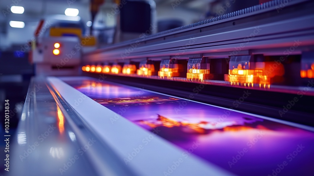 printing machine in action, producing high-quality prints printing machine in action, producing high-quality prints