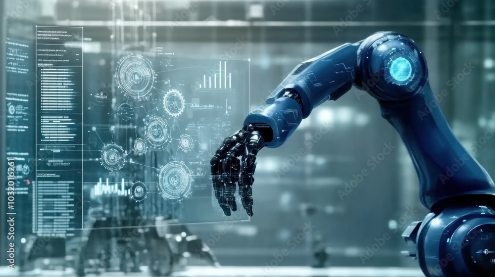 Fototapeta premium Intelligent factory and Industry 4.0 management.
