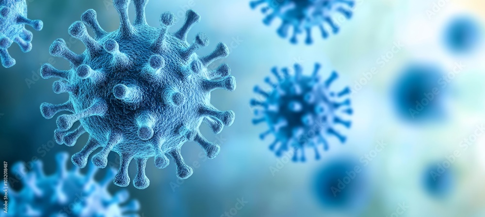 Microscopic View of Coronavirus, a Deadly Virus. COVID-19 Pandemic Concept. 3d Illustration Microscopic View of Coronavirus, a Deadly Virus. COVID-19 Pandemic Concept. 3d Illustration