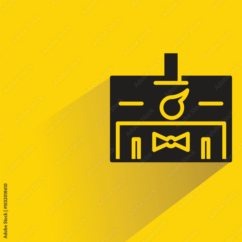 business and id card icon with drop shadow on yellow background business and id card icon with drop shadow on yellow background