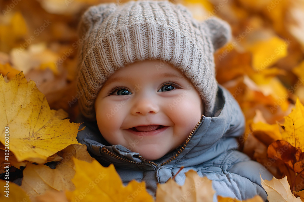 Beautiful autumn portrait, sunny day, park full of fallen foliage, people children pets walking, generative AI Beautiful autumn portrait, sunny day, park full of fallen foliage, people children pets walking, generative AI