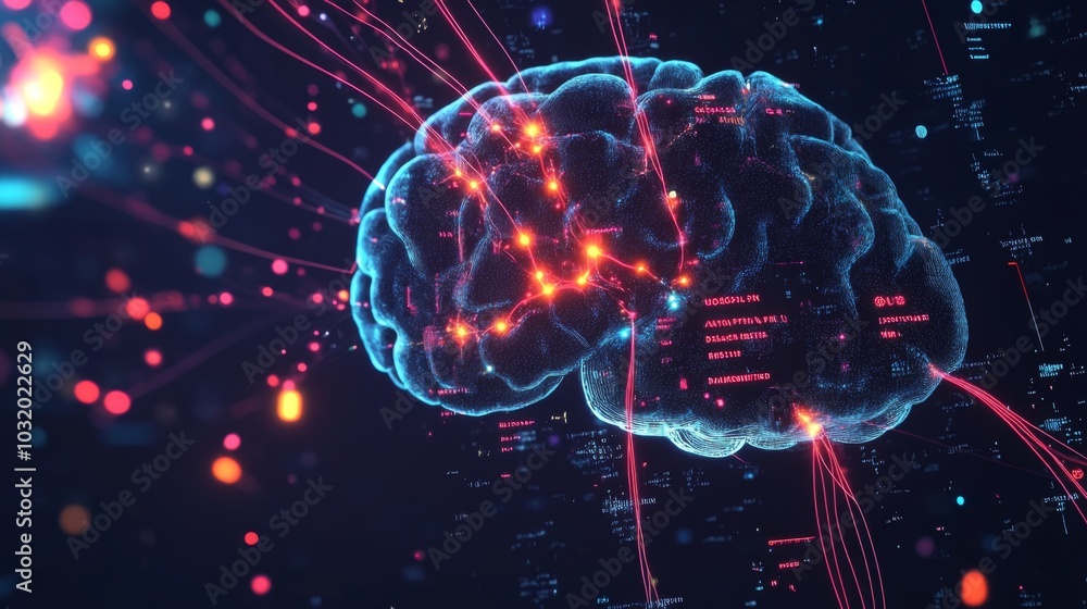 Abstract visualizing player performance in neural network theme eSports focus Abstract visualizing player performance in neural network theme eSports focus