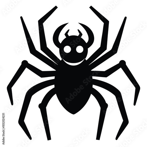 Solid color Trapdoor spider animal vector design