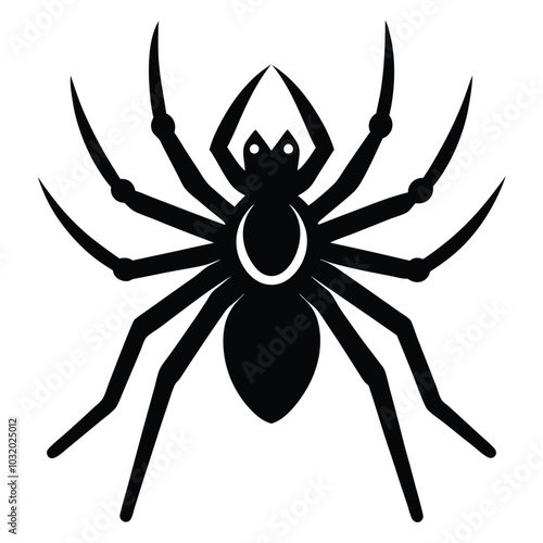 Solid color Trapdoor spider animal vector design