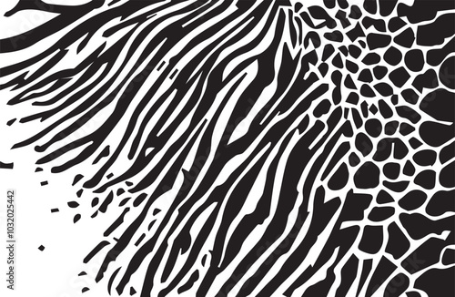 Distressed overlay texture of natural fur, grunge vector background. abstract halftone 
