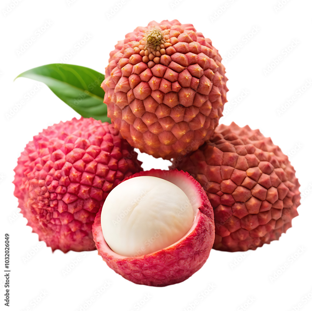 lychee isolated on white background lychee isolated on white background