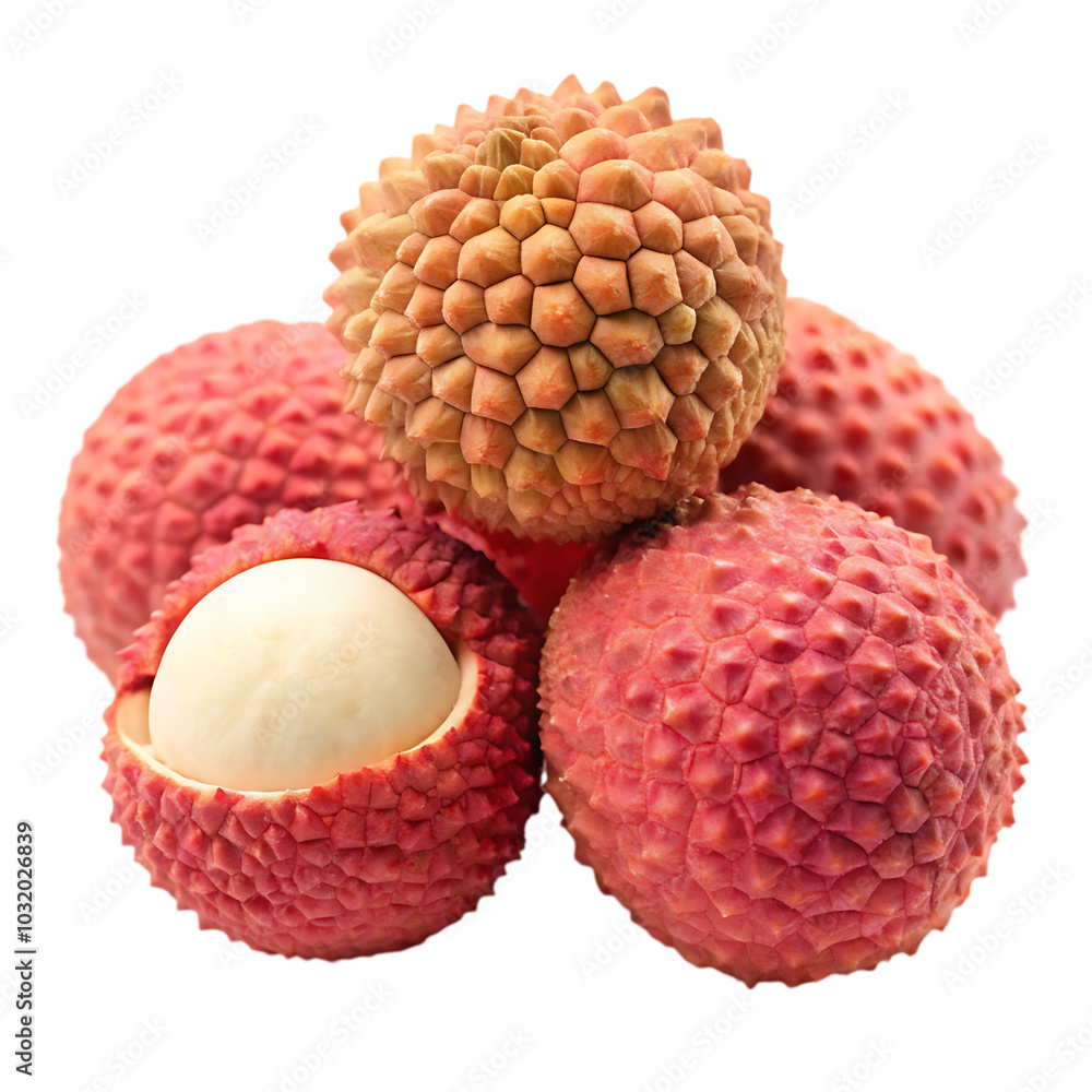 lychee isolated on white background lychee isolated on white background