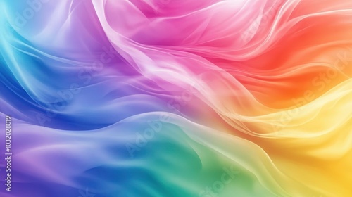 Abstract colorful background with flowing waves of color.