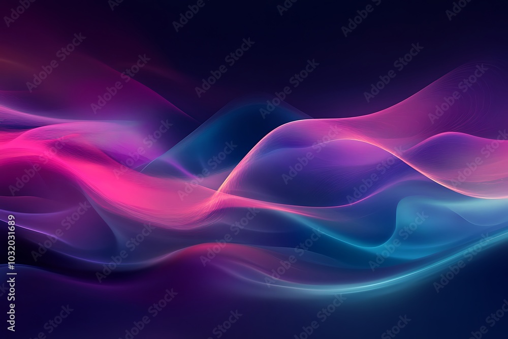 Abstract blue-pink background, beautiful lines and blur