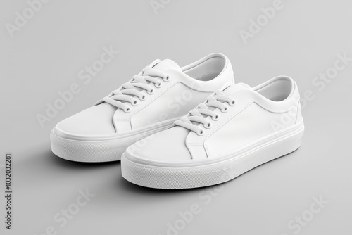 blank white shoes by generative ai photo