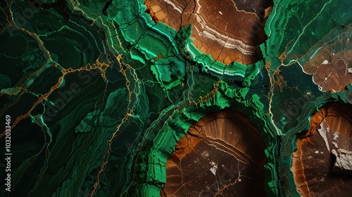 Experience the green world of malachite. Our backgrounds with hypnotic patterns and velvety texture will add natural elegance to your projects. photo