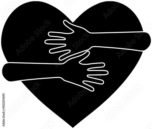 heart illustration love silhouette care logo kindness icon hand outline  world world donation flower donate awareness volunteer give care shape with vector graphic background