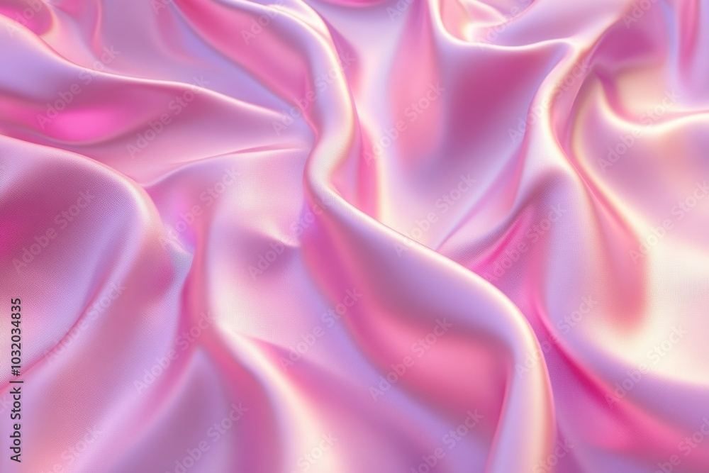 Obraz premium Delicate, silky, rosy satin bed linens with a unique pattern, perfect for valentine's day; they create a romantic setting or background