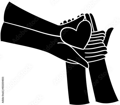 heart illustration love silhouette care logo kindness icon hand outline  world world donation flower donate awareness volunteer give care shape with vector graphic background