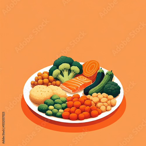 Assortment of vegetables on...