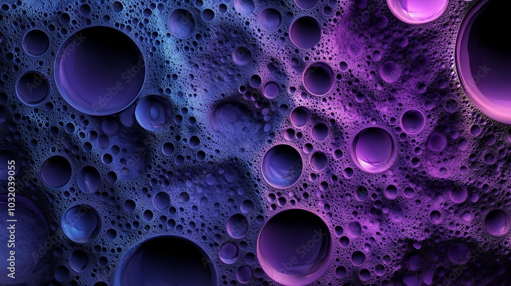Blue Background with Purple Circles and Glowing Light Bokeh Effect Blue Background with Purple Circles and Glowing Light Bokeh Effect