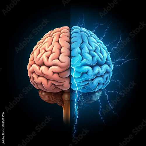 Digital brain image showing...
