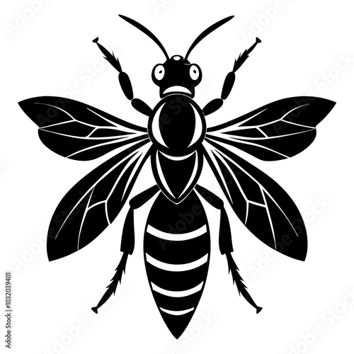 wasp silhouette vector illustration