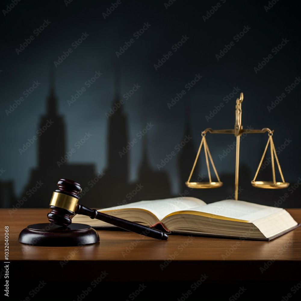 Scales, an open book, and a gavel, symbolizing balance and law
Scales, an open book, and a gavel, symbolizing balance and law