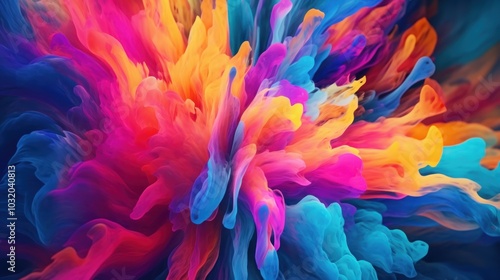 Abstract Colorful Explosion