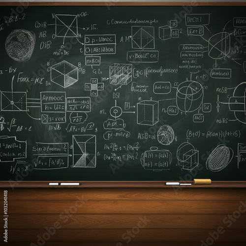 A detailed blackboard cover...