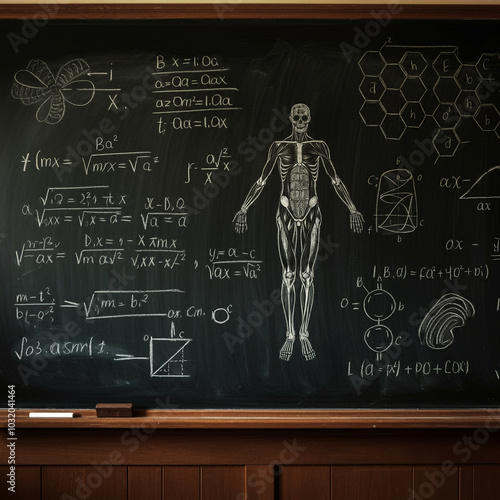A blackboard filled with sc...