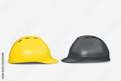 Two Construction Helmets Ready for Work photo