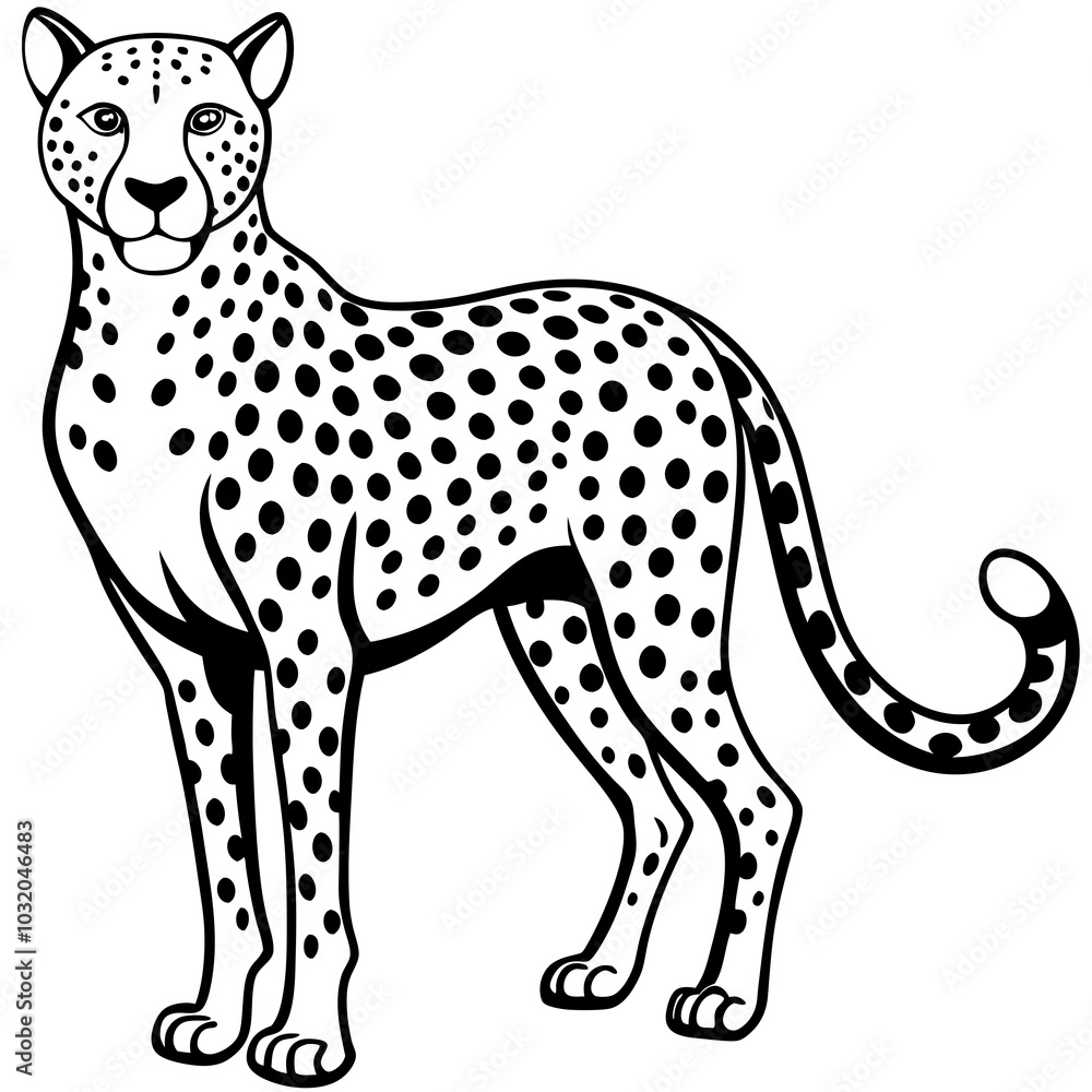 Fototapeta premium illustration of a leopard