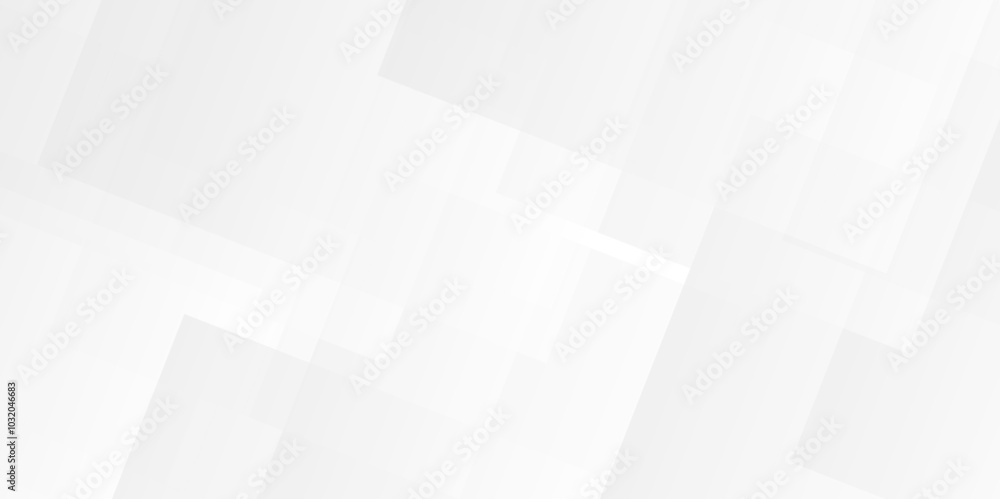 Obraz premium White and gray overlap triangle geometric technology pattern. minimal rectangle randomly arranged white triangle geometric transparent background layers overlapping presentation design.