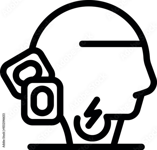 Patient is receiving brain stimulation therapy using electrodes placed on their head
