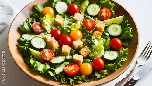 salad with tomatoes and cucumbers