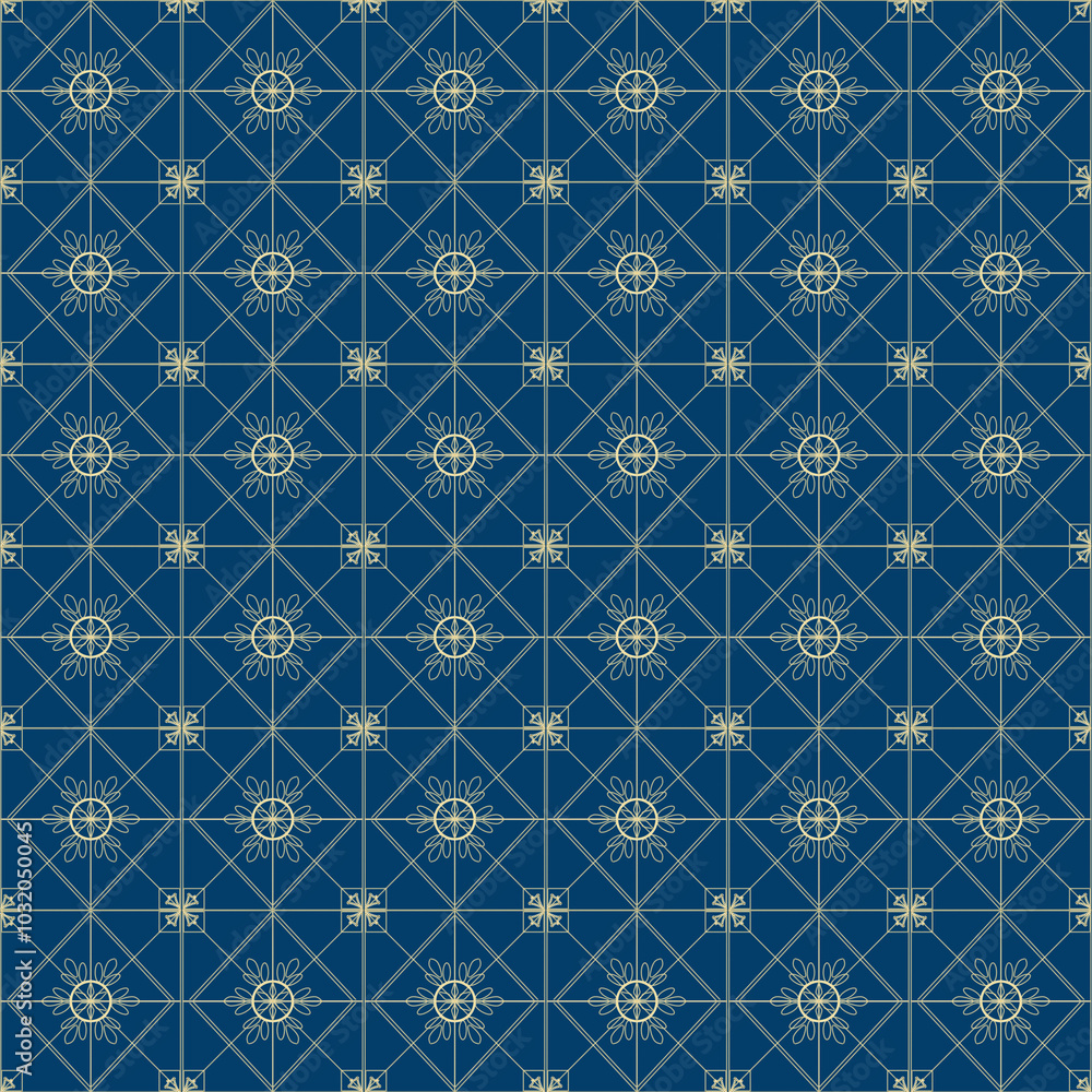 pattern with blue tiles pattern with blue tiles