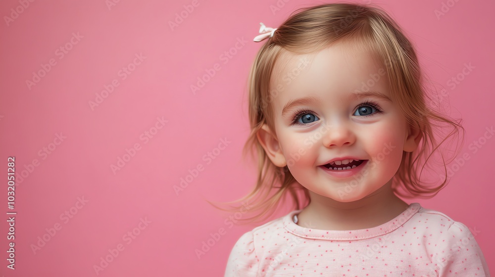 A young girl with blonde hair smiles at the camera. A young girl with blonde hair smiles at the camera.