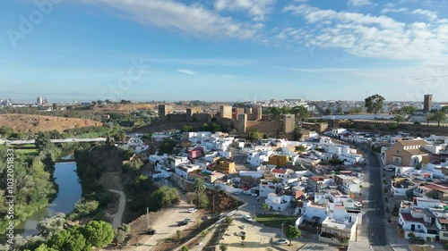 Vista aérea del castillo de Alcalá de Guadaíra en la provincia de Sevilla photo