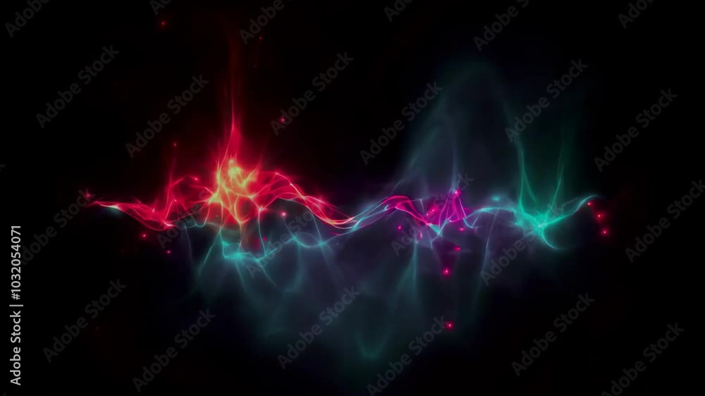 Animated modern abstract modern neon color waves on black background Animated modern abstract modern neon color waves on black background