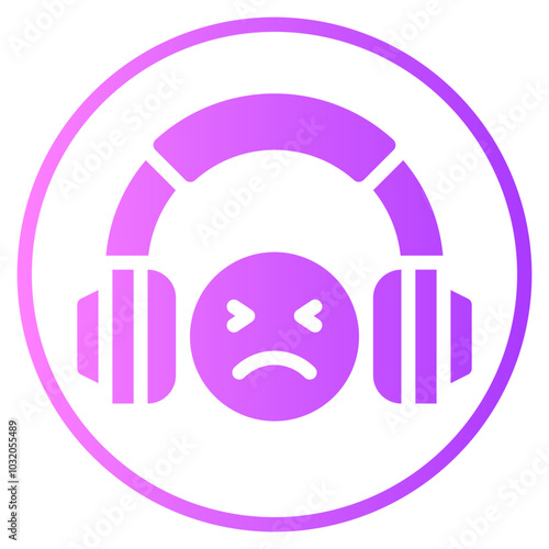 headphone gradient icon