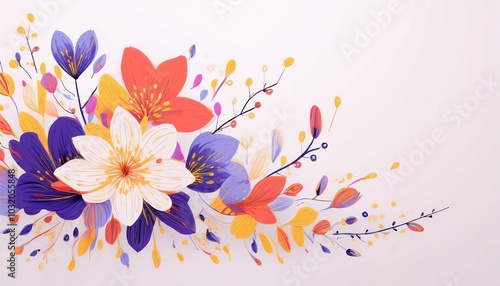 Colorful flower ilustration