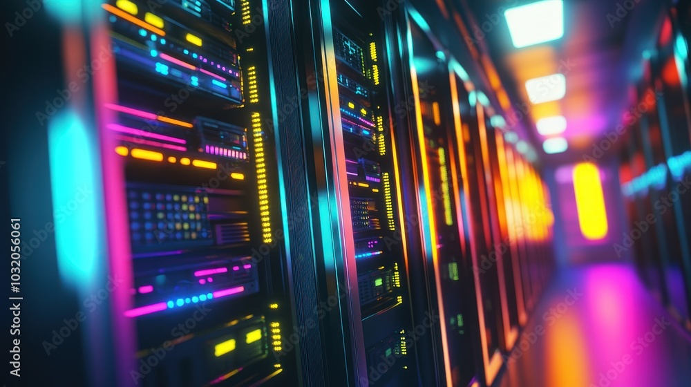 Server Room Neon Lights Server Room Neon Lights