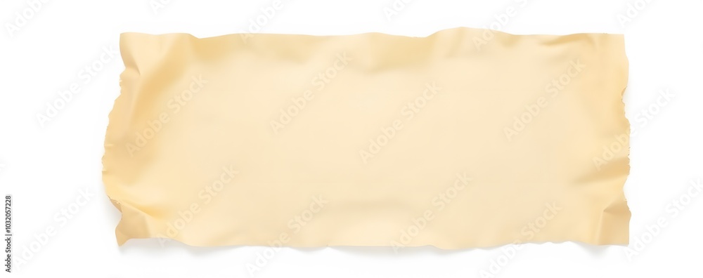 Baking paper isolated on a pure white background with PNG markings visible. Baking paper isolated on a pure white background with PNG markings visible.