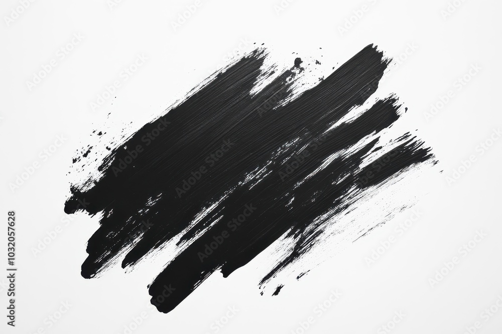 Fototapeta premium Dark paint marker pattern. Standalone brush mark