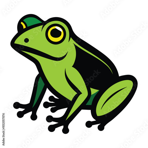 Solid color Tree Frog animal vector design