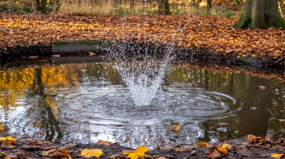 Autumn Fountain in Woodland Park Autumn Fountain in Woodland Park