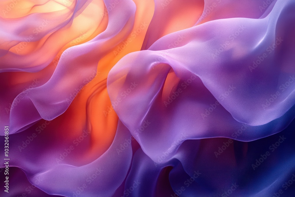 Abstract Purple and Orange Fabric Abstract Purple and Orange Fabric