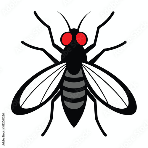 Solid color Tsetse Fly animal vector design