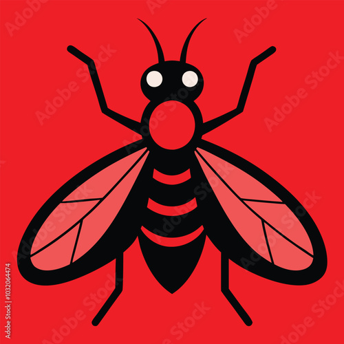 Solid color Tsetse Fly animal vector design