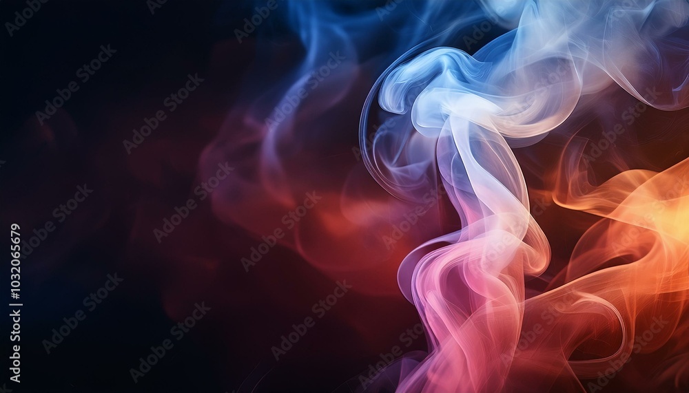 background art with smoke and empty space for text