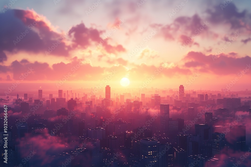 Cityscape at Sunset Cityscape at Sunset