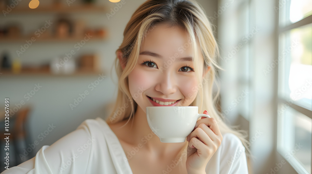 The good time for relaxing with a coffee