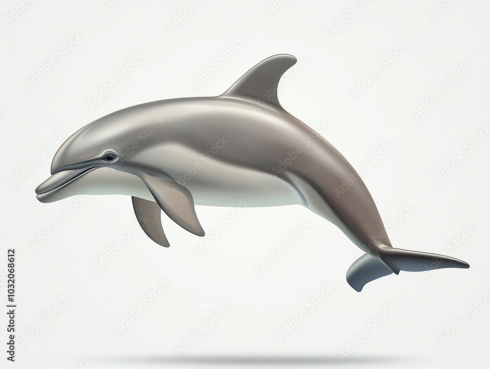 Fototapeta premium dolphin isolated on white background