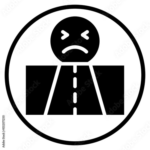 road glyph icon